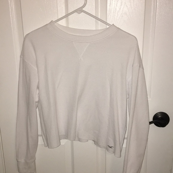 white long sleeve waffle shirt - Picture 1 of 3